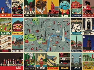 New York Puzzle Company 500 XXL - Paul Thurlby - London Collage