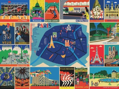 New York Puzzle Company 500 XXL - Paul Thurlby - Paris Collage