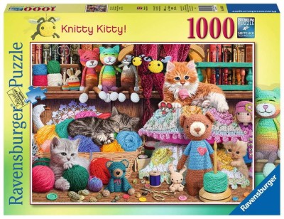 Ravensburger 1000 - Knitty Kitty (Zaplątane kociaki)
