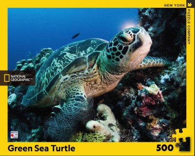 New York Puzzle Company 500 - National Geographic - Green Sea Turtle