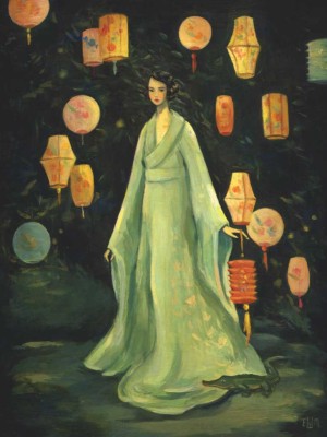 New York Puzzle Company 1000 - Lantern Garden