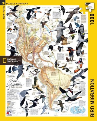 New York Puzzle Company 1000 - National Geographic - Bird Migration