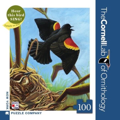New York Puzzle Company 100 - Red-Winged Blackbird Mini