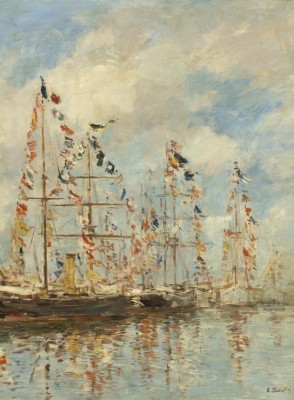 Grafika 2000 - EugĂ¨ne Boudin - Yacht Basin at Trouville-Deauville, 1895/1896
