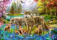 Bluebird Puzzle 1500 - Spring Wolf Family.jpg