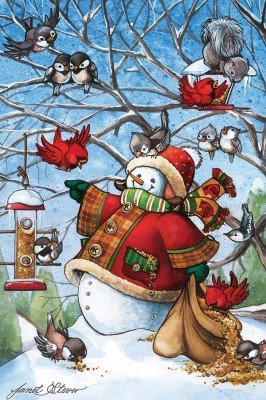 Cobble Hill 1000 - Janet Stever, Frosty Feeds His Friends