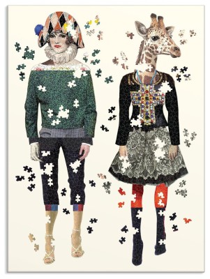 Galison 750 - Christian Lacroix Heritage Collection Love Who You Want Set of Two Shaped Puzzles