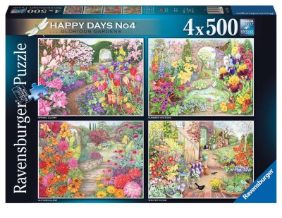 Ravensburger 4 x 500 - Happy Days No4 Glorious Gardens