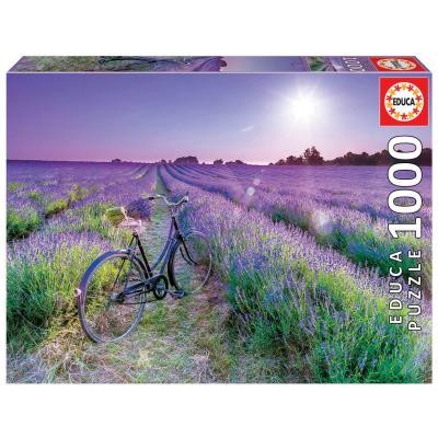 Educa 1000 - Bicycle in lavender field