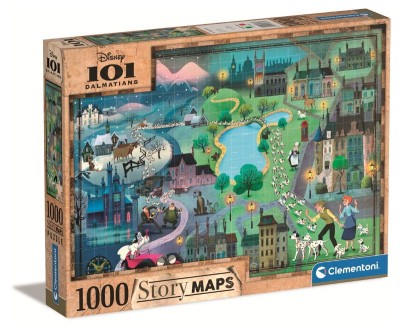 Clementoni 1000 - Story Maps 101 Dalmatyńczyków