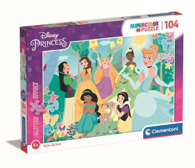 Clementoni 104 - Princess. Księżniczki z brokatem