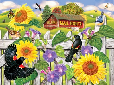 SunsOut 1000 - Rosalyn Solomon - Sunflowers and Blackbirds