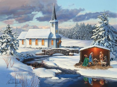 SunsOut 1000 - Church Nativity