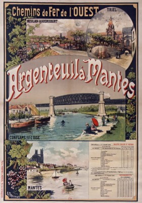 Grafika 1000 - Railways Poster: Argenteuil-Mantes, 1893 ( Plakat kolejowy: Argenteuil-Mantes )