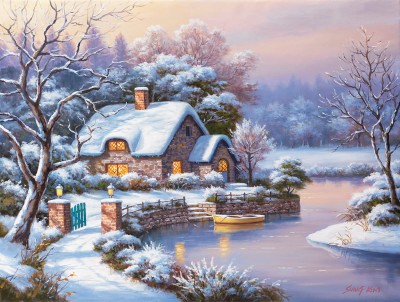 SunsOut 1000 - Frosty Winter Evening