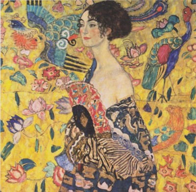 Grafika 1000 - Gustav Klimt : Dame Ă  l'eventail, 1917-1918
