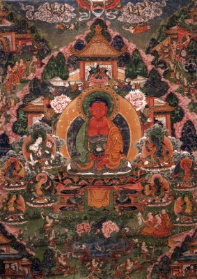 Grafika 1000 - Buddha Amitabha in His Pure Land of Suvakti