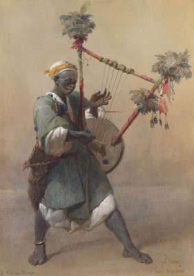 Grafika 1000 - Carl Haag : A Nubian Harper, 1858
