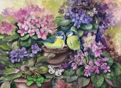 Nova Puzzle 1000 - Bird's Nest in the Violets