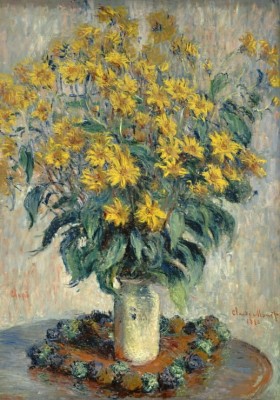 Grafika 1000 - Claude Monet : Jerusalem Artichoke Flowers, 1880 (Kwiaty topinamburu, 1880)