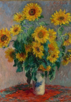 Grafika 1000 - Claude Monet : Bouquet of Sunflowers, 1881 (Bukiet słoneczników, 1881)