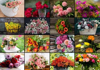 Grafika 1000 - Collage - Flowers (Kwiaty)