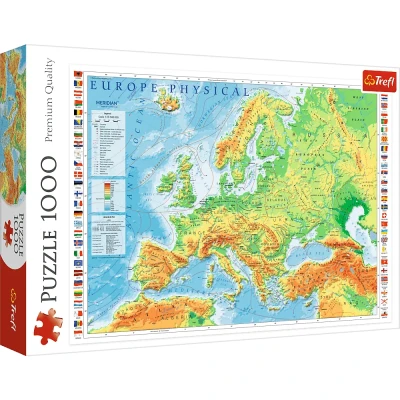Trefl 1000 - Mapa fizyczna Europy