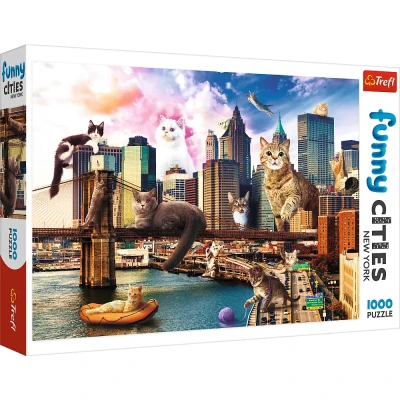 Trefl 1000 - Funny Cities - Koty w Nowym Jorku