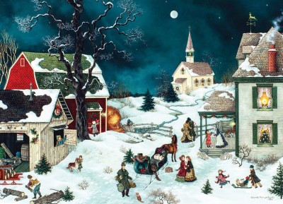 Cobble Hill / Outset Media  500 XXL - Linda Nelson Stocks, Moonlit Winter