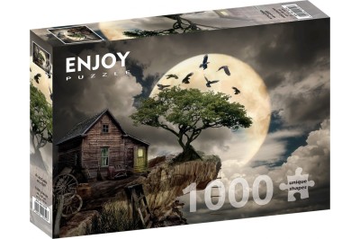 Enjoy Puzzle 1000 - A Log Cabin on a Cliff