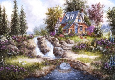 Grafika 1000 - Dennis Lewan - Alpine Falls