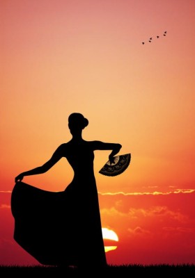 Grafika 1000 - Flamenco at Sunset (Flamenco o zachodzie słońca)