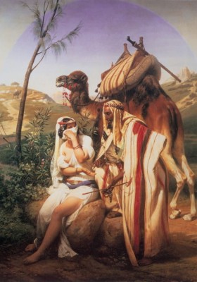 Grafika 1000 - Horace Vernet : Judas and Tamar, 1840 (Judasz i Tamar)