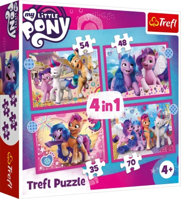 Trefl 4w1 - My little Pony- Kolorowe Kucyki Pony