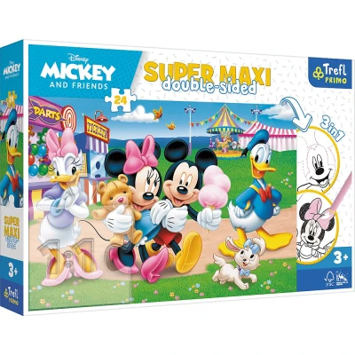 Trefl 24 Super Maxi - Mickey w wesołym miasteczku