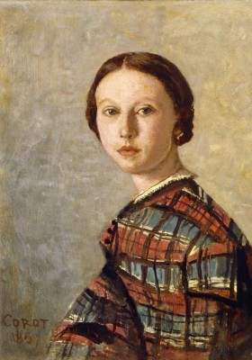 Grafika 1000 - Jean-Baptiste-Camille Corot: Portrait of a Young Girl, 1859