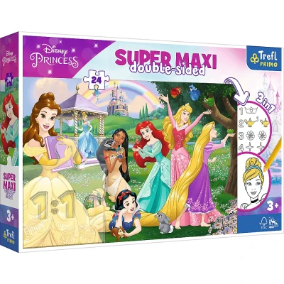 Trefl 24 Super Maxi - Disney Princess - Wesołe Księżniczki