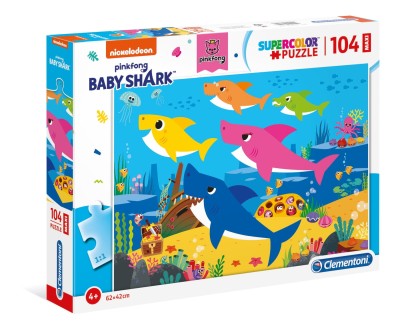 Clementoni 104 Maxi Maxi Super Kolor Baby Shark