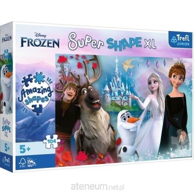 Trefl 104 XL Super shape - W Świecie Anny i Elsy jest wesoło,  Disney Frozen