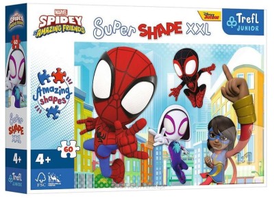 Trefl 60 XXL Super shape - Sprytny Spiday, Spidey and his Amazing Friends Marvel
