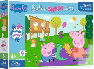 Trefl 60 XXL Super shape - Zabawy z braciszkiem, Peppa Pig