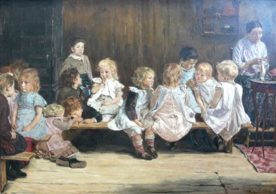 Grafika 1000 - Max Liebermann : Ecole Maternelle Ă  Amsterdam, 1880