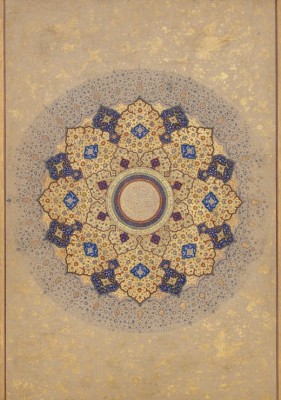 Grafika 1000 - Rosette, Titles of Sha Jahan , XVI w (Rozeta, tytuły Shah Jahana )