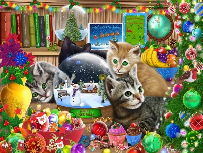 SunsOut 300 XXL - Snow Globe Kittens
