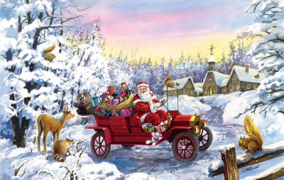 SunsOut 550 - Thoroughly Modern Santa