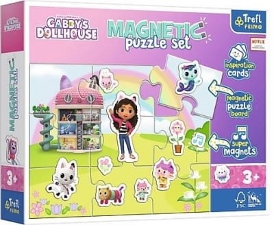 Trefl Puzzle Magnetyczne - Poznaj świat Gabi / Gabby's Dollhouse