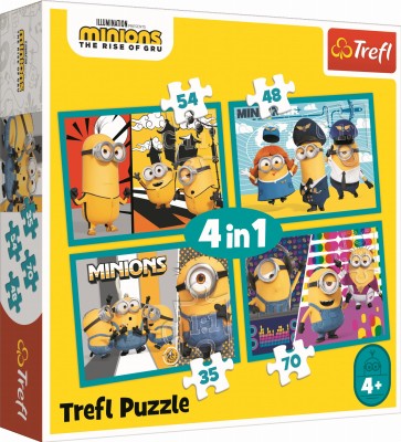Trefl 4w1 - Wesoły świat Minionków