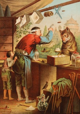 Grafika 1000 - The Wolf and the Seven Young Kids, illustration by Carl Offterdinger