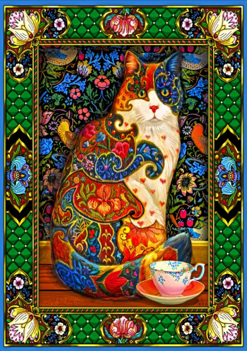 Bluebird Puzzle 1500, Painted Cat.png