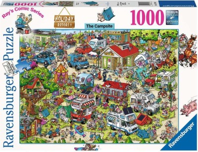 Ravensburger 1000 -  Ray Nicholson, Ray's Comic Series Holiday Resort 1: The Campsite
